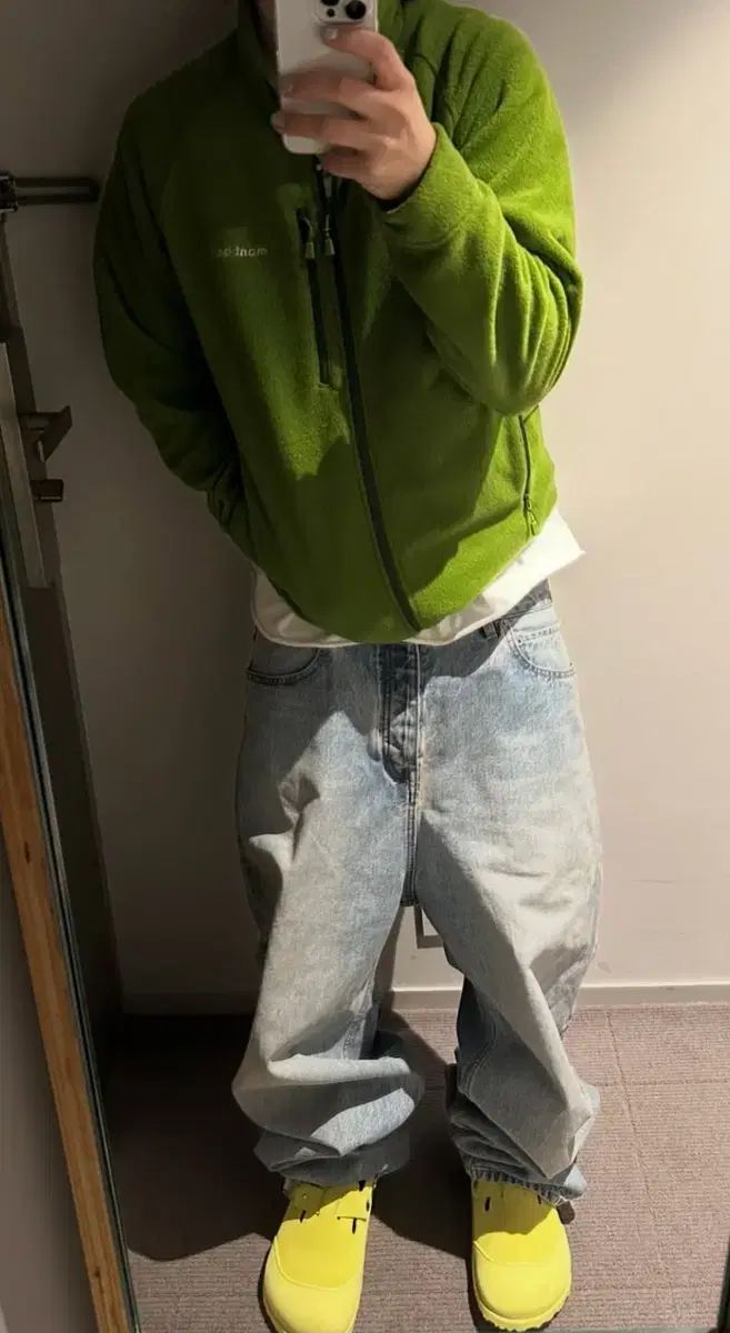 M モンベル クライマ プラス 100 ジャケット フリース グリーン