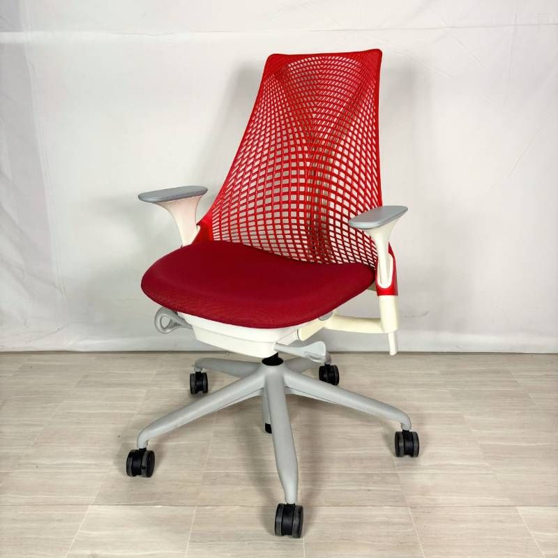 ハーマンミラー セイルチェア 前傾チルト機能有り アームパッド交換済み ヤケ ガス圧弱め