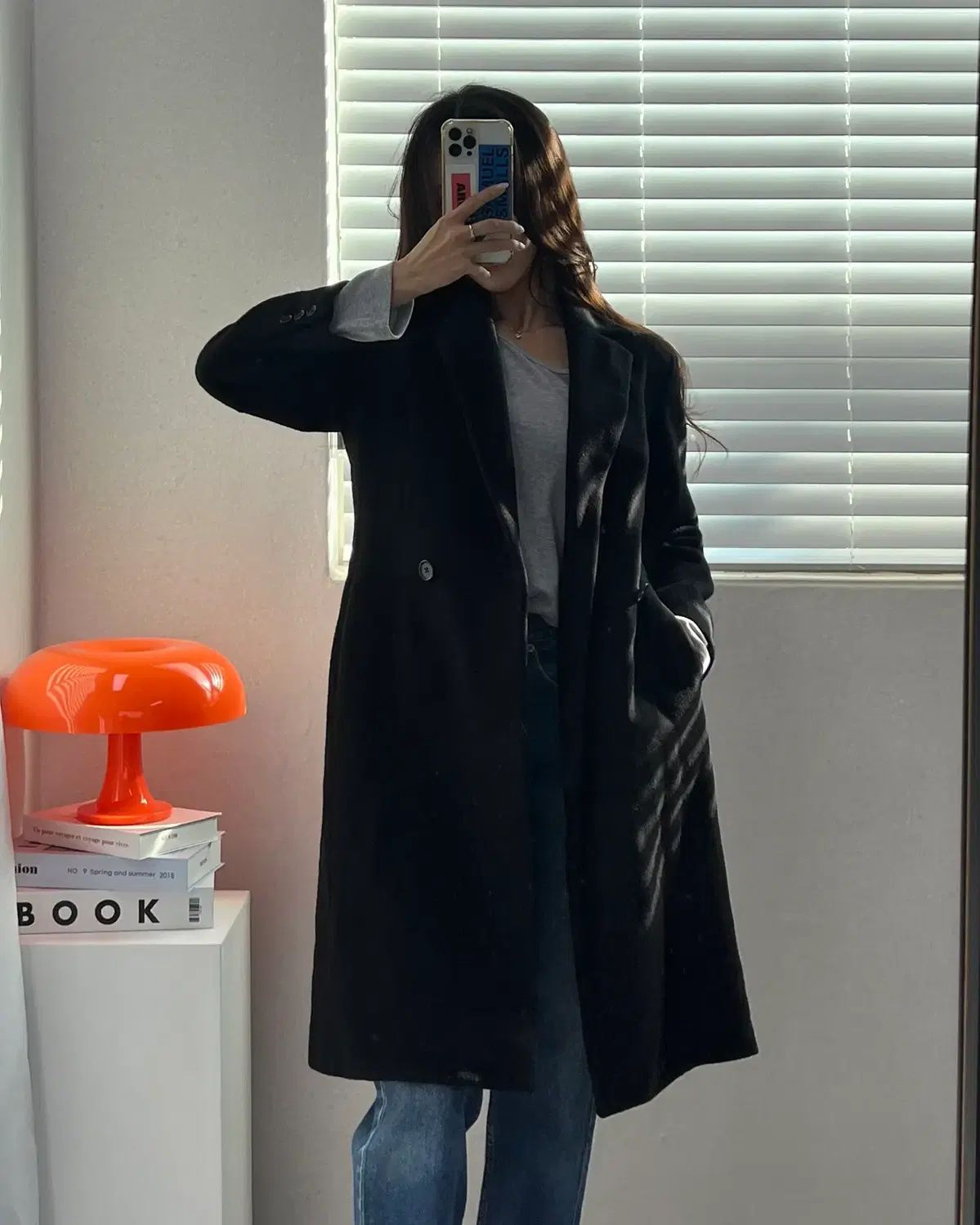 WOMEN カシミア混ボンボンウールコート M 1413