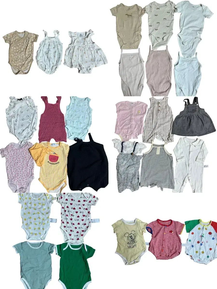 赤ちゃん ボディスーツ 60 80 サイズ まとめ 28 pcs