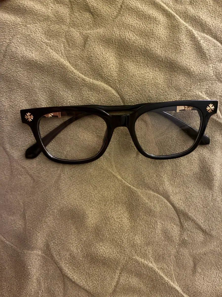 CHROME HEARTS クロムハーツ ブラック ウェリントン メガネ