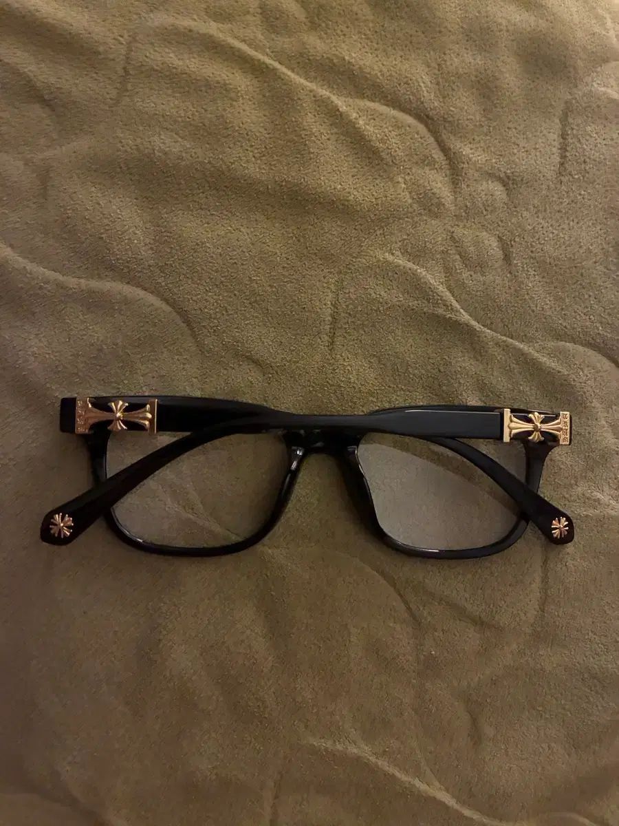 CHROME HEARTS クロムハーツ ブラック ウェリントン メガネ