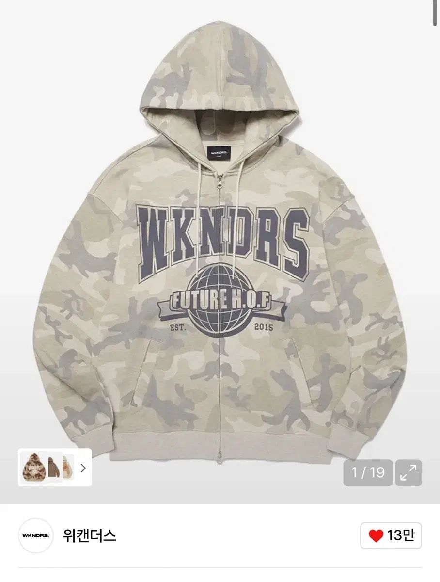 WKNDRS ウィークエンダーズ H O F ZIPUP HOODIE CAMO m