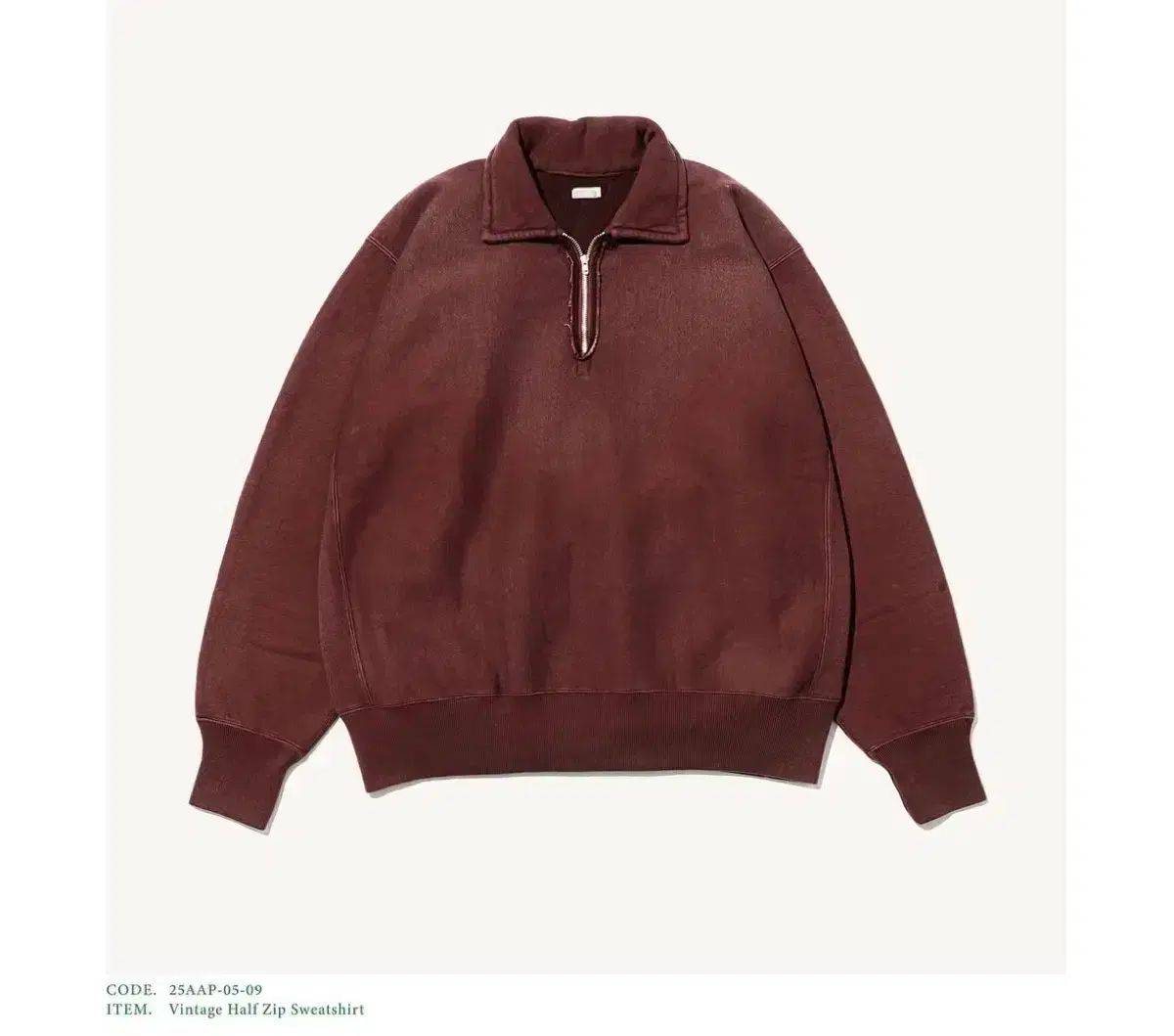 アプレッセ ハーフジップアップ バーガンディ 4