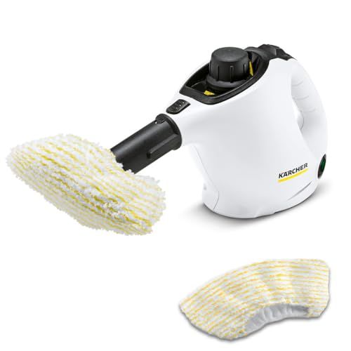 24年新発売 ケルヒャー Karcher スチームクリーナー SC 1 MINI 毎日のちょっと使いに最適なコンパクトモデル ハンディ 軽量 高温で安定した蒸気のボイラー式加熱 しつこい汚れを浮かす 水だけ除菌消臭 油汚れ カーペット さらさらフローリ m