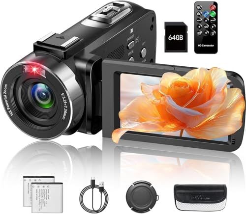 ビデオカメラ4K動画8000万画像数YouTubeカメラ ウェブカメラ 18倍