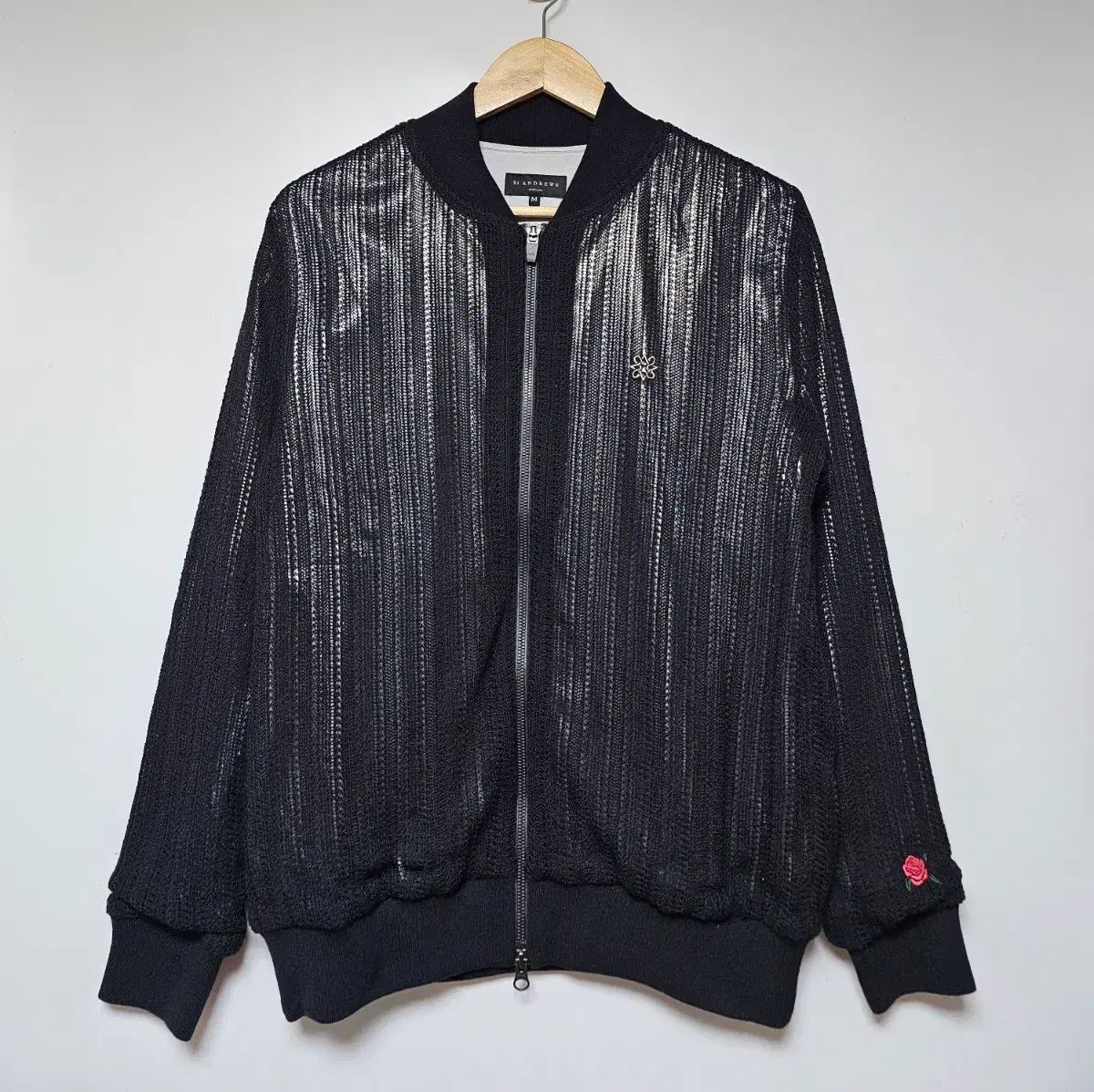 St Andrews ブラック シースルー ブルゾン ジャケット M