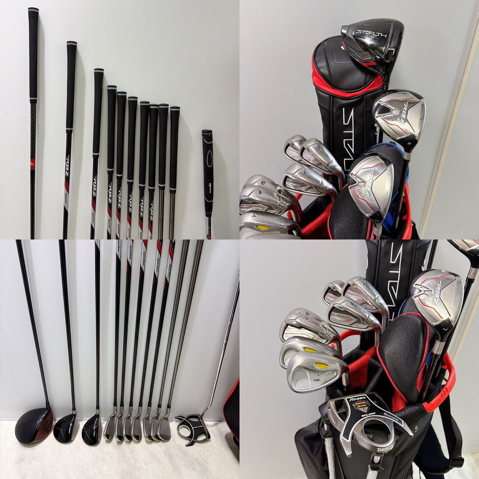 新品グリップ 新品バック テーラーメイド ステルス HD RBZ SL 豪華11本