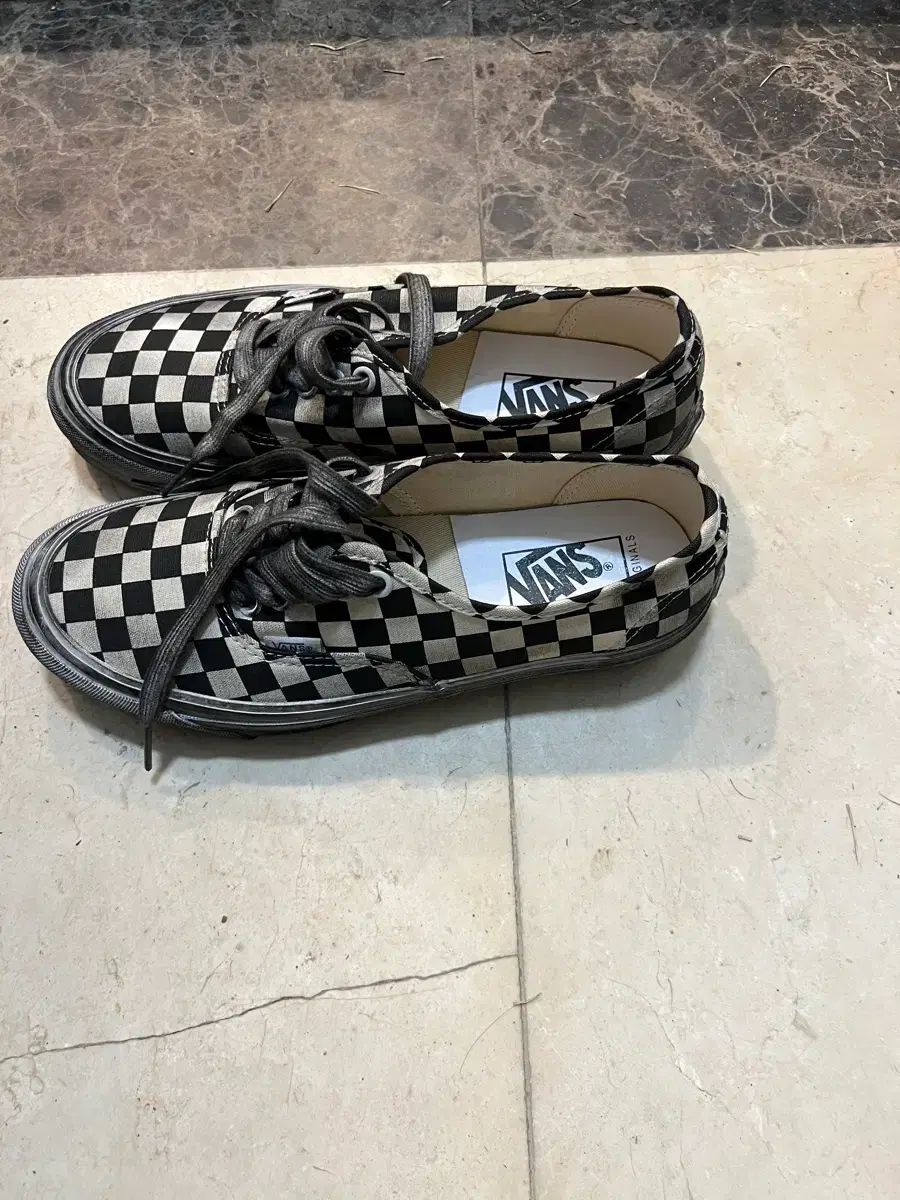 VANS ボルト OG アセンティック LX チェッカーボード ストレスド ブラック