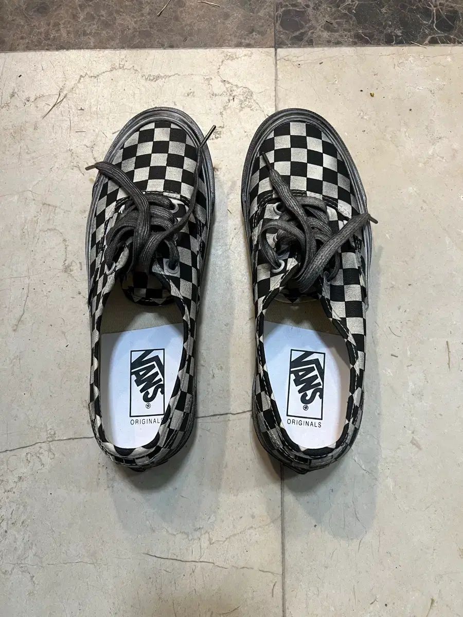 VANS ボルト OG アセンティック LX チェッカーボード ストレスド ブラック