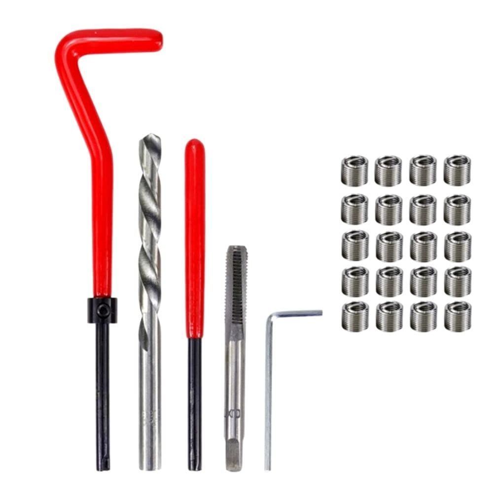 在庫 自動車修理用 ネジ山の修正 ステンレス ネジ山修復リペアキット ヘリサートキット ねじ修理キット リコイルキット ネジ穴再生 セット M 8 ネジ穴補修キット