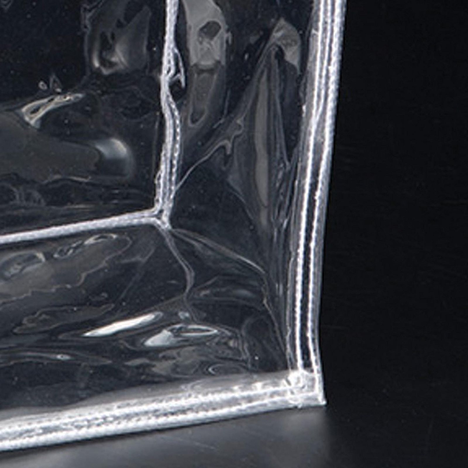 W 35 D 15 H cm スクエア L A 4入る バッグ クリア トート な MCB 3535 丈夫 透明 ビニールバッグ