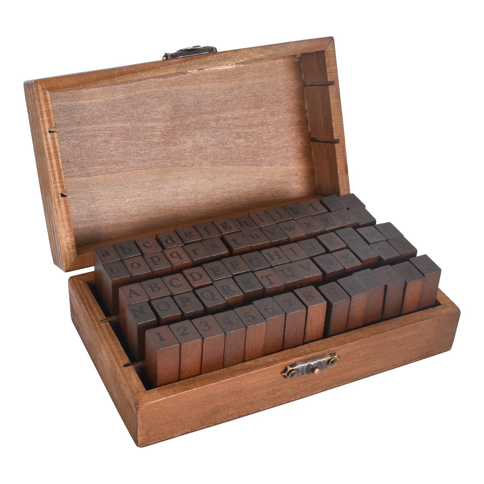 小さなヴィンテージ木製ゴムスタンプ 木製スタンプセット