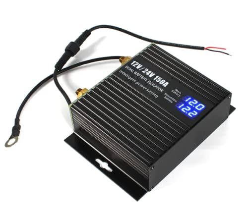 迅速に発送 Yinleader 日本企業による安心のサポート体制 走行充電器 150 A 12 V 24 V兼用 バッテリー アイソレーター 自動充電リレー カーアクセサリー カーバッテリーリレー 走行中にかしこく充電 液晶ディスプレイ表示