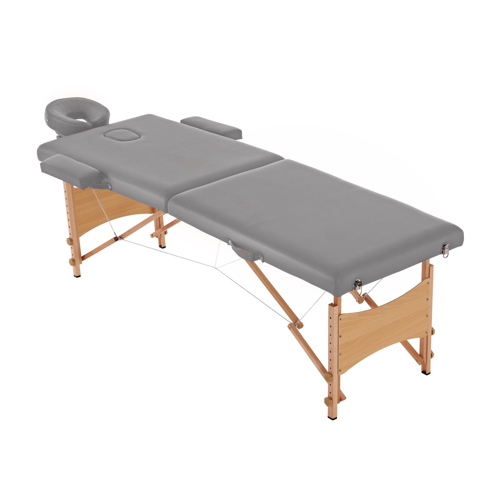 プラスサイズ グレー マッサージベッド 折りたたみ コンパクト 超軽量 エステベッド 12カラー選べる マッサージ台 施術台 施術ベッド