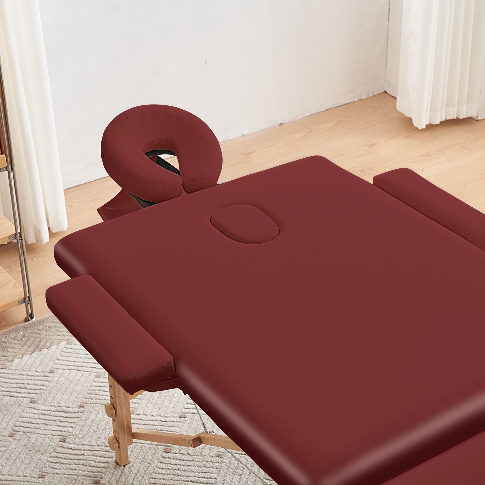 マックスサイズ】【ワイン】 マッサージベッド 折りたたみ コンパクト