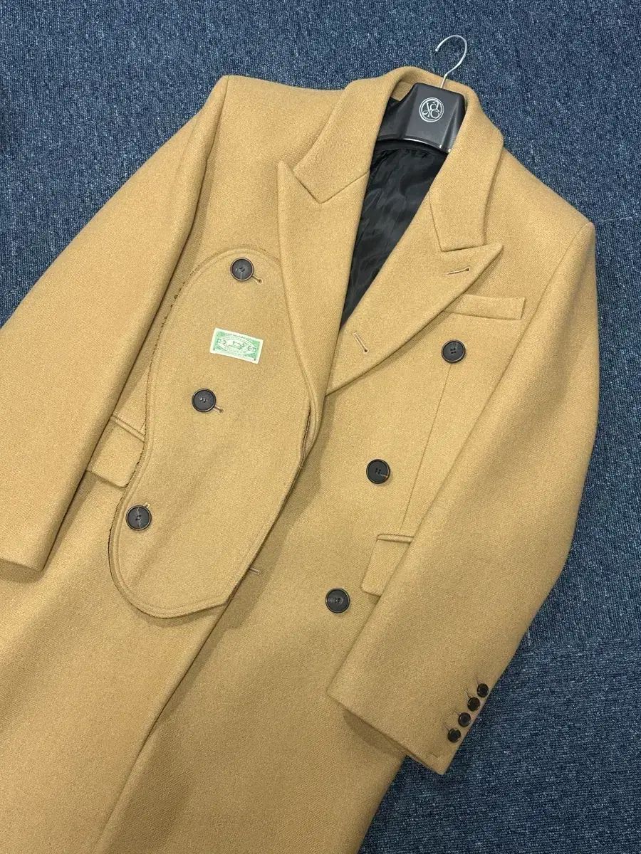 STU パッチ ダブル コート ベージュ M