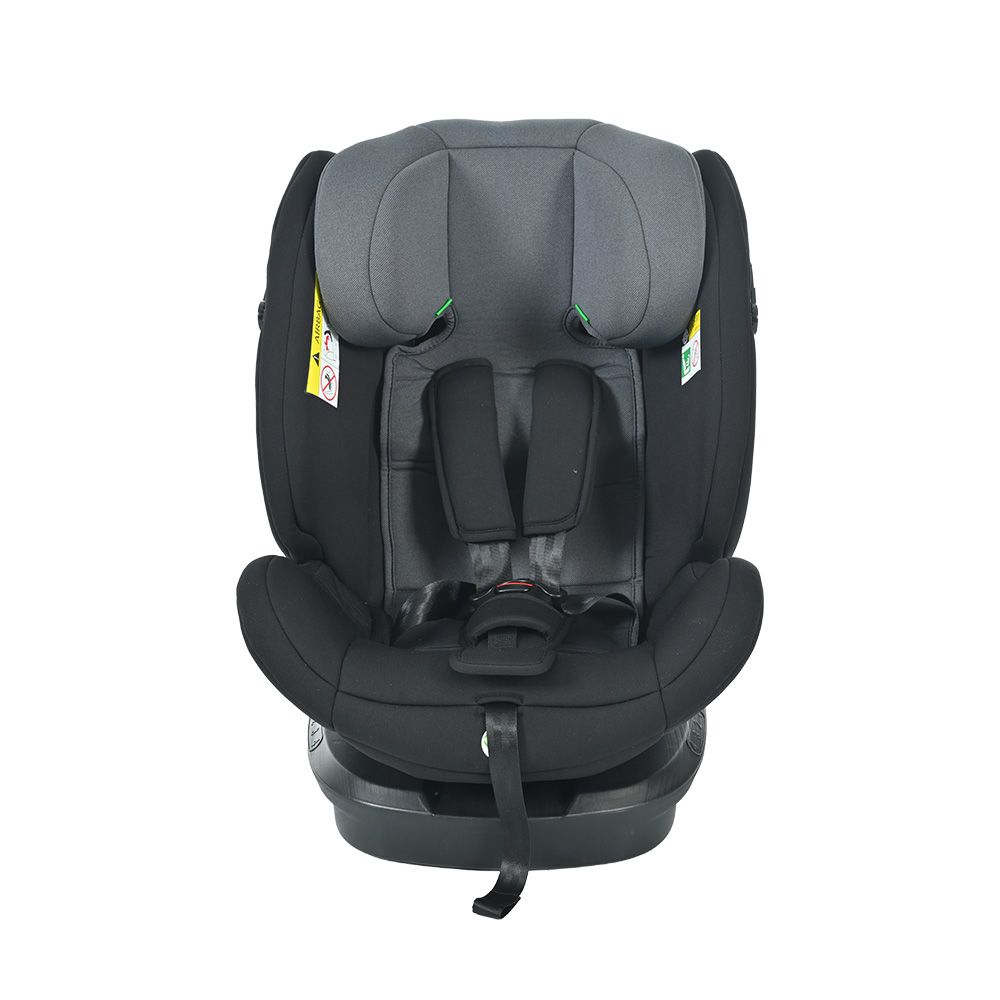 ドリンクホルダー追加 トップテザー チャイルドシート 新生児 ISOFIX 0歳～12歳 360度回転式 40～150 cm ジュニアシート 調節 洗える 超広いキャノピー付き ベビーシート 出産祝い 車 ブラック ダークグレー