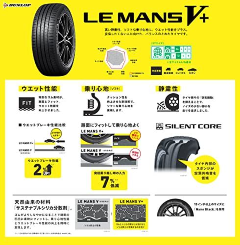ダンロップ DUNLOP 155 65 R 14 75 H LE MANS V 4本セット m