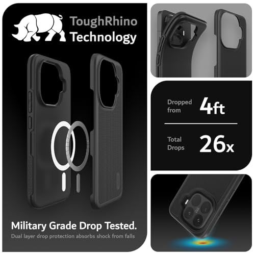 MagSafe対応 落下保護 TUDIA for Xiaomi 15 T Pro 5 G 用 ケース モデル MergeGrip 二層構造防御 耐衝撃 スリム ヘビーデューティー保護ケースカバー ブラック m