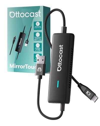 オットキャストMirror Touch ミラータッチで車内エンタメ充実 Ottocast 2025 スマホミラーリング CarPlayワイヤレス化アダプター スマホ画面をカーナビに映す iphoneミラキャスト カーナビからスマホの操作も m