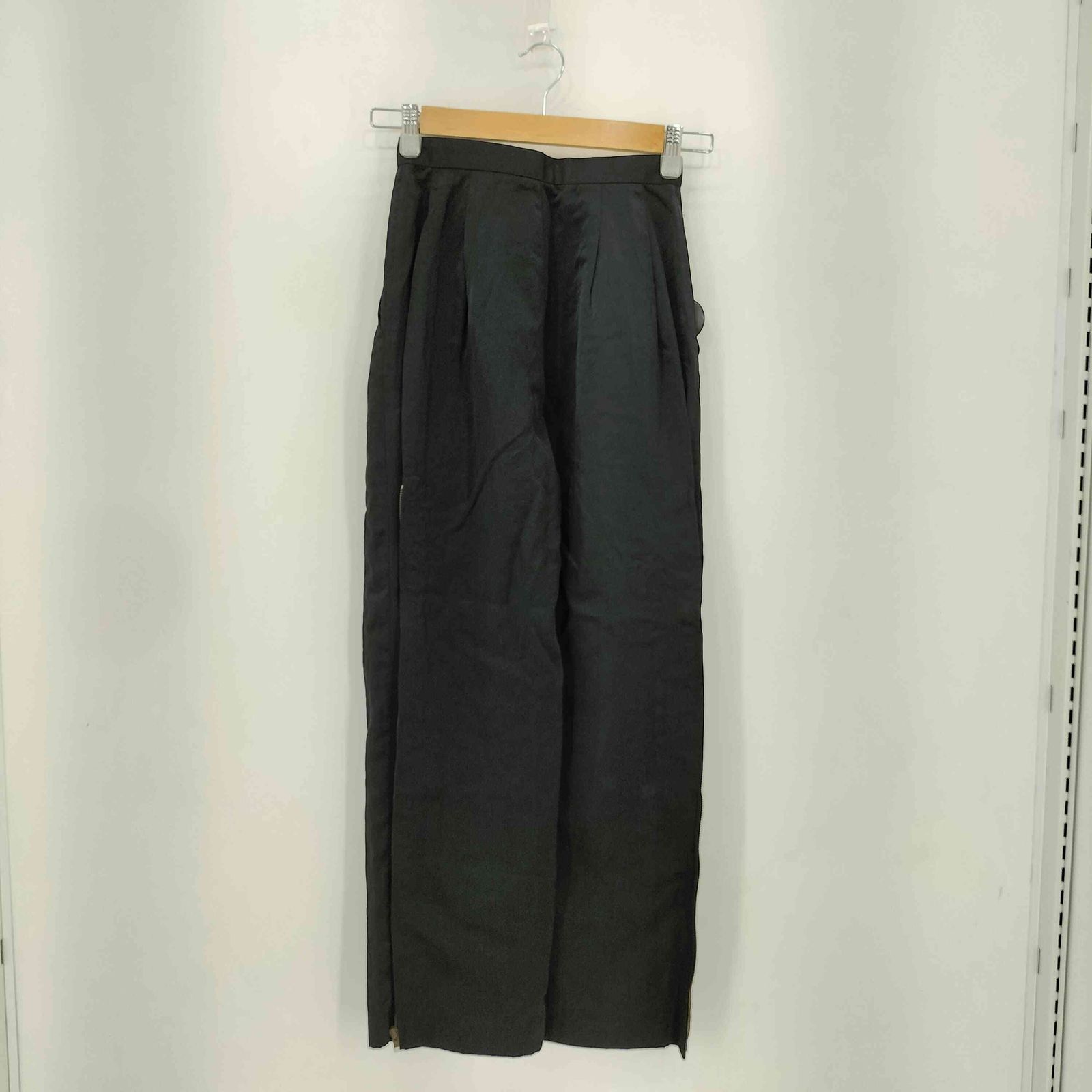 イッセイミヤケ ISSEY MIYAKE 90 s 筆タグ サイドジップ 2タック ナイロンパンツ レディース 7