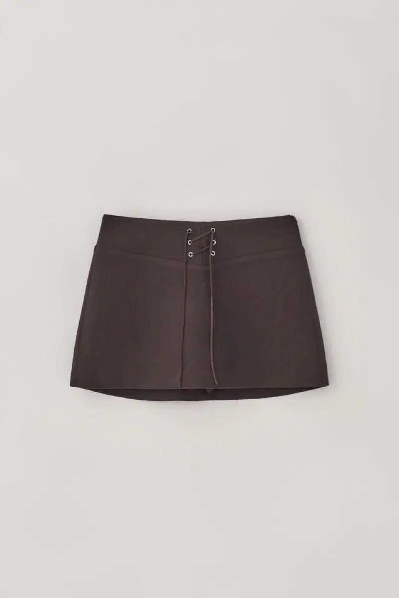 TANNAT コルセット シャーリング スカート ブラウン s