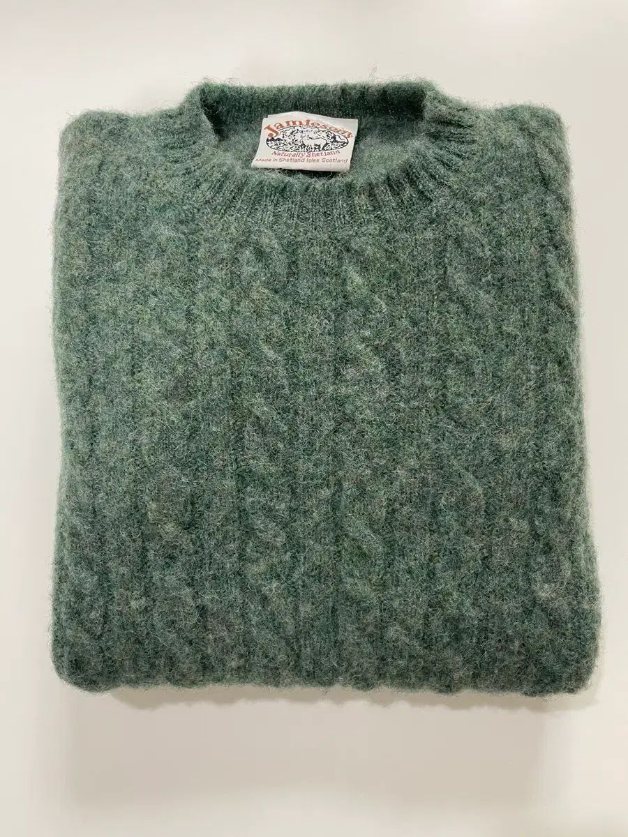 ジェイミーソンズ ケーブルニット グリーン カラー XL 44