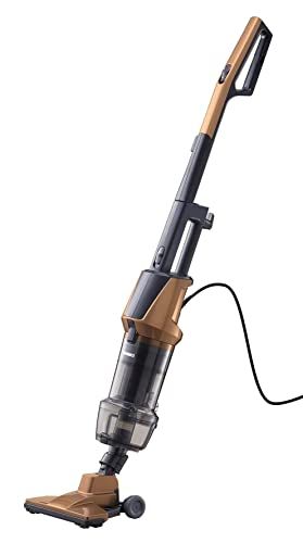 ツインバード 掃除機 コード式 スティック ハンディクリーナー サイクロン式 自立 ラクステ パワフル吸引 2 WAY ブラウンゴールド TC 5147 G m