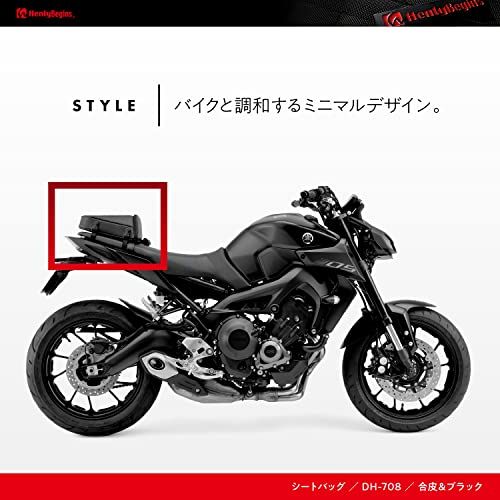 ヘンリービギンズ Henly Begins デイトナ バイク シートバッグ 4 L 日帰りサイズ ブラック イージーリングベルト付属 DH 708 95741 m
