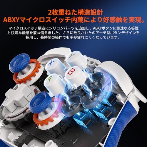  BIGBIG WON BLITZ 2 コントローラー 無線|有線接続 2000 Hzポーリングレート のメカニカルスイッチボタン 0.0005秒超低遅延 360°シリコングリップ 1000 mAh大容量バッテリー アプリ対応 FPSプロゲーマー向け m コントローラー 周辺機器