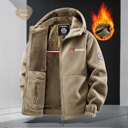 Inkpoo メンズ パーカー 冬服 コート長袖 裏起毛 フード付き ショートダウン ダウンジャケット ジップパーカー 肉厚生地 防寒保温 防風 スポーツアウター 体型カバー カジュアル 着心地がいい トップpo ece 15 ac 9