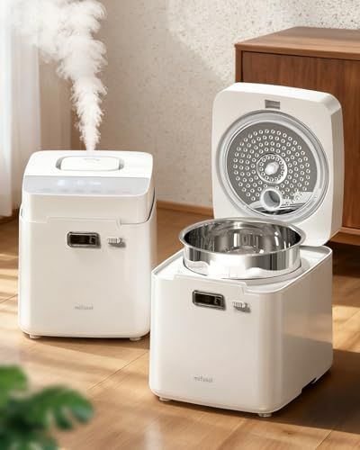 Mifasol 加湿器 スチーム式 加熱式 3.3 L 大容量. 100℃高温除菌 加湿量 800 ml|h 22? 上部給水 キューブ型 お手入れ簡単 SUS 304ステンレス製水タンク 食器洗い機対応 ミスト3段階自動湿度調整 おやすみモード 77 ef 37 a 4