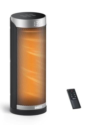 DREO ドレオ セラミック ヒーター タワー型 40 節電対策 大風量 電気ファンヒーター 1200 W?15畳 1000 W 800 省エネ 8つ安全機能 LED 70°首振り スマート自動温度調節5?35℃ 12 Hタイマー 足元 脱 9 ebb 78 e 7