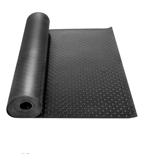迅速に発送 uyoyous ガレージ マット フロア 滑り止めゴムシート ロール フローリング ラバーシート 100 500 cm 厚さ 3 mm 絶縁 表面滑り止め構造 軽トラック シート フロアマット 駐車場 倉庫 ワークショップ産業 地下室 の敷設に適用