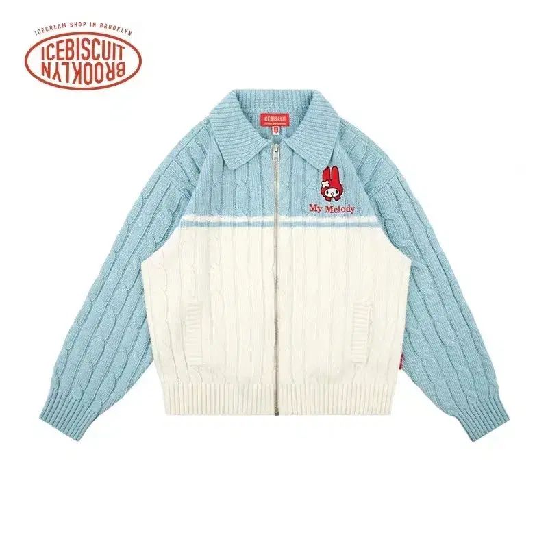 アイスビスケット ジップアップ サンリオ マイメロディ キッズ ニット カーディガン IB