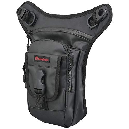 ヘンリービギンズ Henly Begins デイトナ バイク レッグバッグ 1 L ターポリン 長財布収納可 3室構造 ホルスターバッグ2 DH 741 ブラック 96491 m