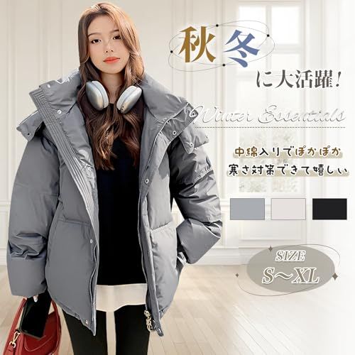 Ｋａｙｉｙａｓｕ ダウンコート レディース 中綿ジャケット フード付き ショート丈 アウター 秋冬 防寒 暖かい 厚手 ゆったり 韓国風 可愛い カジュアル 通勤 通学po 6 b 9 dafc 5