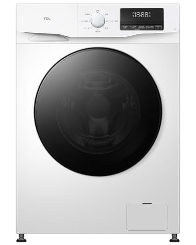 TCL ドラム式洗濯機 奥行48? 幅60? 超薄型 節水型 洗濯6? 左開き スチームウォシュ 消臭 シワ伸ばし 最短15分洗濯 部屋干しモード 時短モード お湯洗いモード 新生活 一人暮らし 省スペース コンパクト ホワイ 30 d 6 e 2 f 1