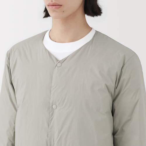 ダウンジャケット紳士 軽量ダウンポケッタブルノーカラージャケットメンズpo