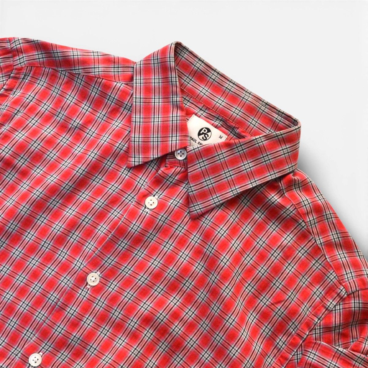 ウール100% 【希少】PS Paul Smith ポールスミス 赤チェック柄 ウール