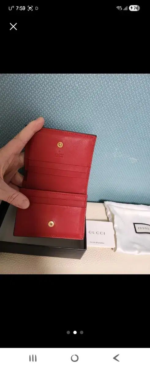 グッチ さくらんぼ 二つ折り財布