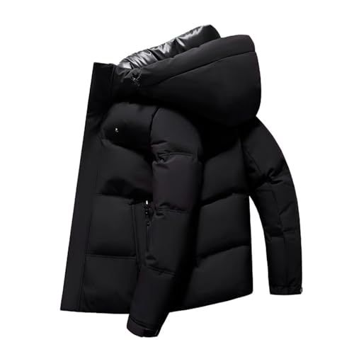 Vasarhely 超保温 防寒ダウンジャケット メンズ 秋冬 ミドル丈 650フィルパワー 白鵞羽毛90 防風 防水 フード付き カジュアル アウトドアスポーツウェア ブラックpo b 04 bdd 26