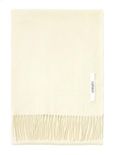 cumaco カシミヤ マフラー 無地 単色 レディース メンズ ユニセックス 185 cm 30 大判 ストール C A 0011 Bpo db 2 21