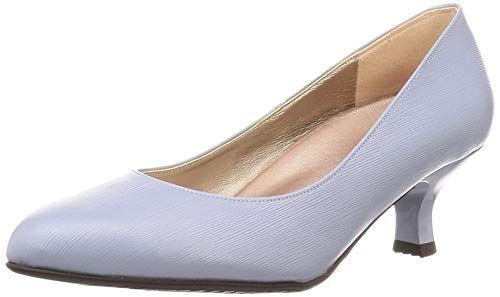 SUCCESS WALK サクセスウォーク レディース ラウンドトゥ ヒール5? D EE 牛革 ファブリック調柄 WIN 207ワコール パンプス m