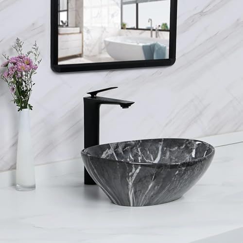 排水セット付き 洗面ボウル 陶器 豪華 手洗器 置き型 洗面器 深型 洗面台 41 33 14 CM 陶器po d 8 f 01 e 7 a