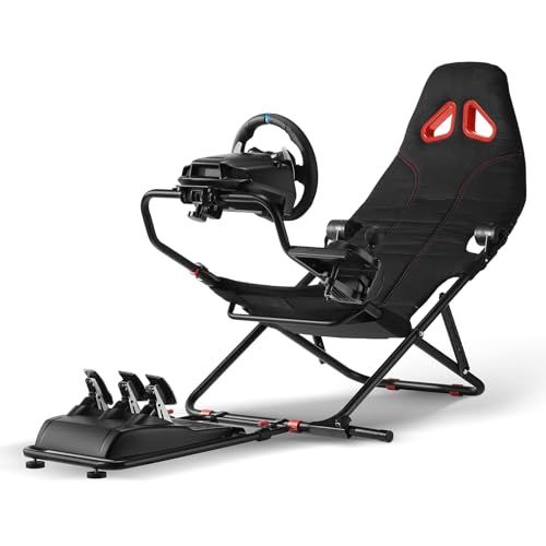 レーシングコックピット 角度と高さ調整 レーシングホイールスタンド 絶対的な安定性 ハンコン コックピット Logitech G 29 920 25 27 923 Thrustmaster T 300 RS GT 3 bb 40 b 2 ee