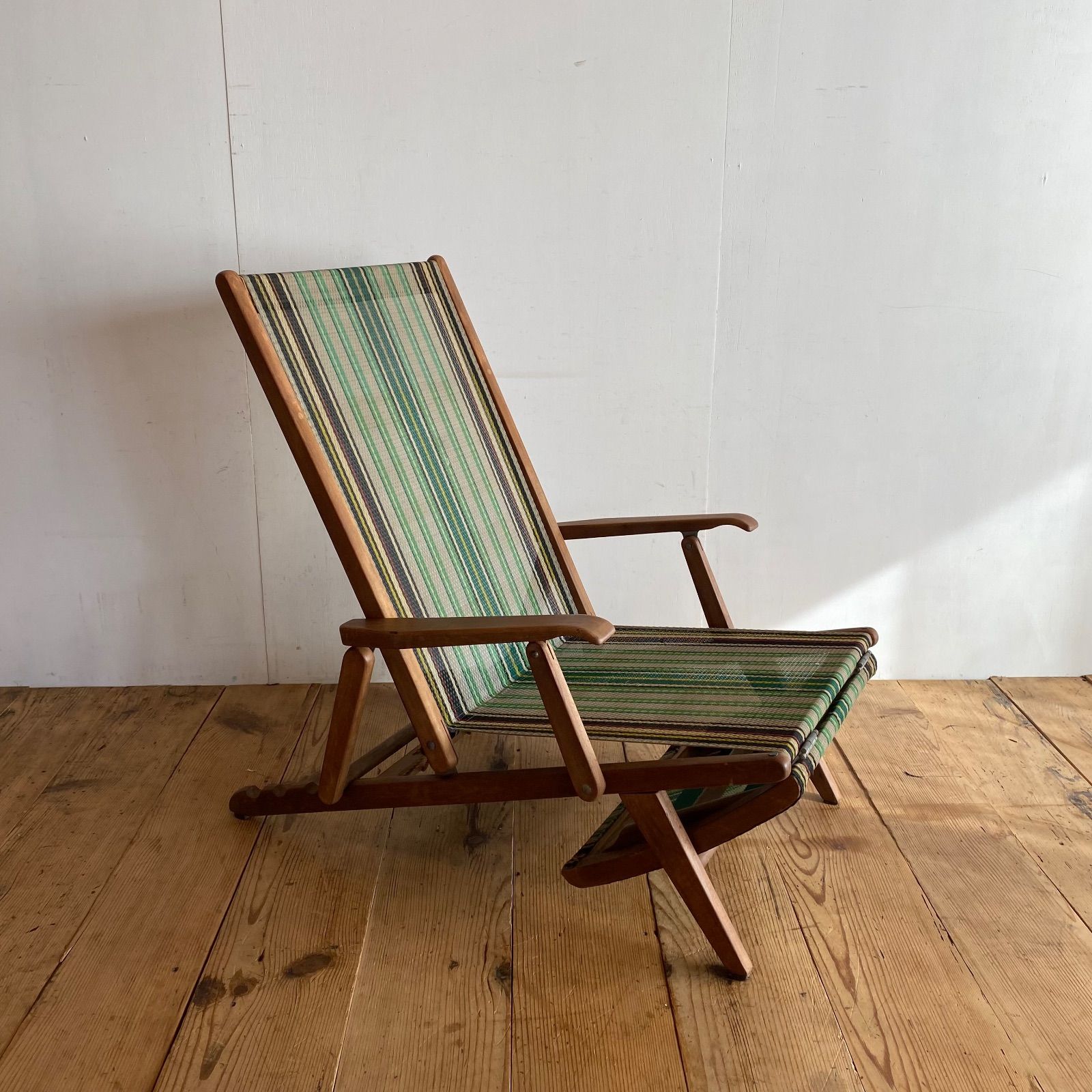 アンティーク 昭和レトロ オールド マルニ ヴィンテージ デッキチェア