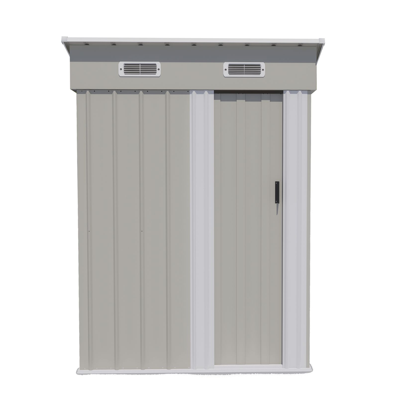 可動棚なし 物置 屋外 スチール 倉庫 床材補強フレーム付き 戸外収納庫 幅148*奥行き82.5*高193 物置き おしゃれ 大型 収納庫 屋外物置 防さび ベランダ 防水 ドア スチール物置 屋外収納 ガーデニング 庭 グレーホワイト