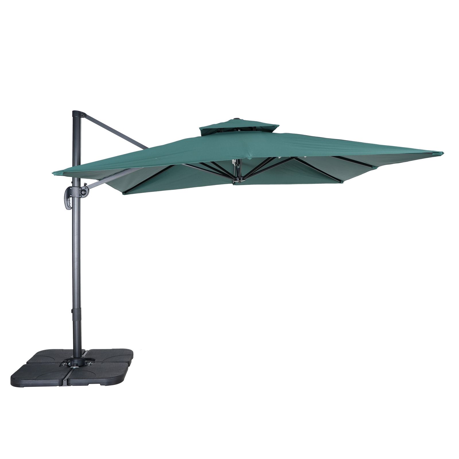 直径300cm 30+UPF紫外線 ガーデンパラソル 2層アルミ製 専用ベース付 直径300cm 30+UPF紫外線 対策角度調整 2層 アルミ製 専用ベース付き